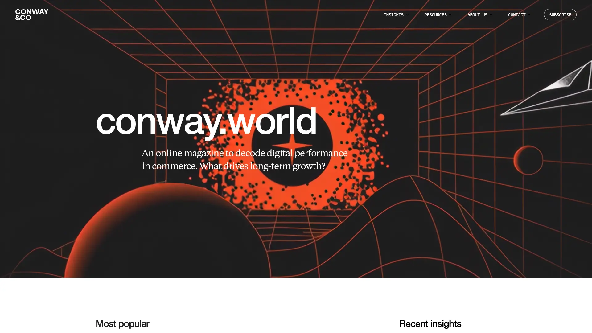 Screenshot of Conway World Pricing Page