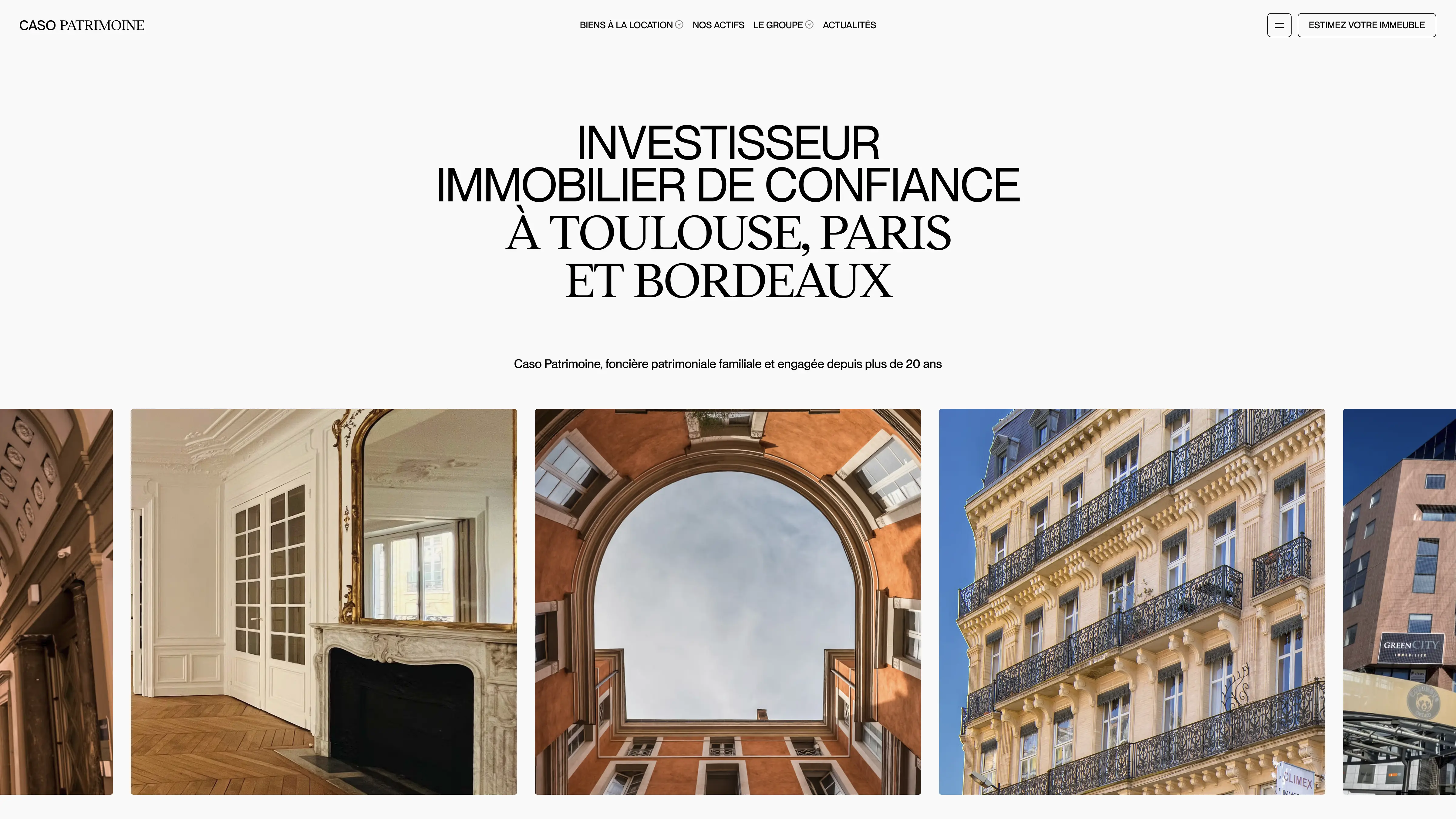 Screenshot of Caso Patrimoine Pricing Page